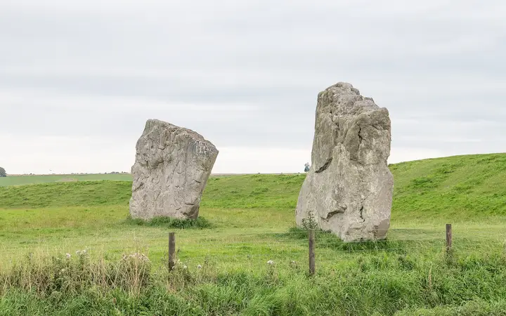 Sarsen stones in the outer circle at Avebury