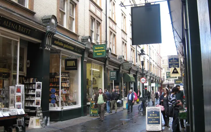 Cecil Court, a narrow Victorian lane of bookshops off Charing Cross Road in London