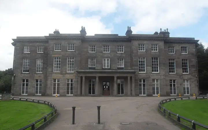 Haigh Hall's stone front