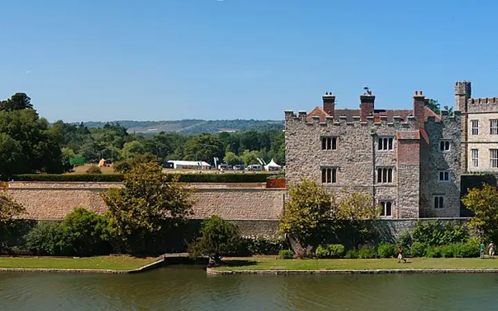 Leeds Castle reflected in its moat
