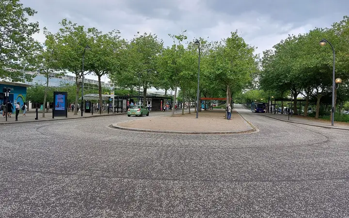 Midsummer Boulevard in central Milton Keynes lined with trees