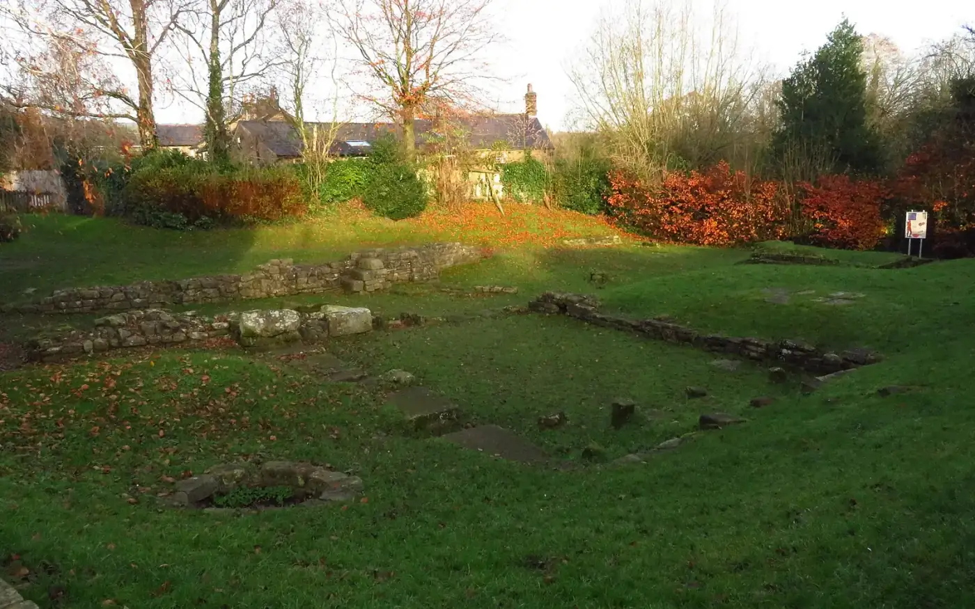 Roman bath house walls at Ribchester