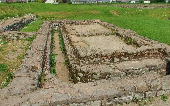 Excavated Roman remains at Caerleon