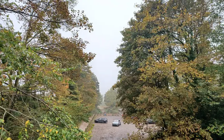A village street in Tissington, Derbyshire