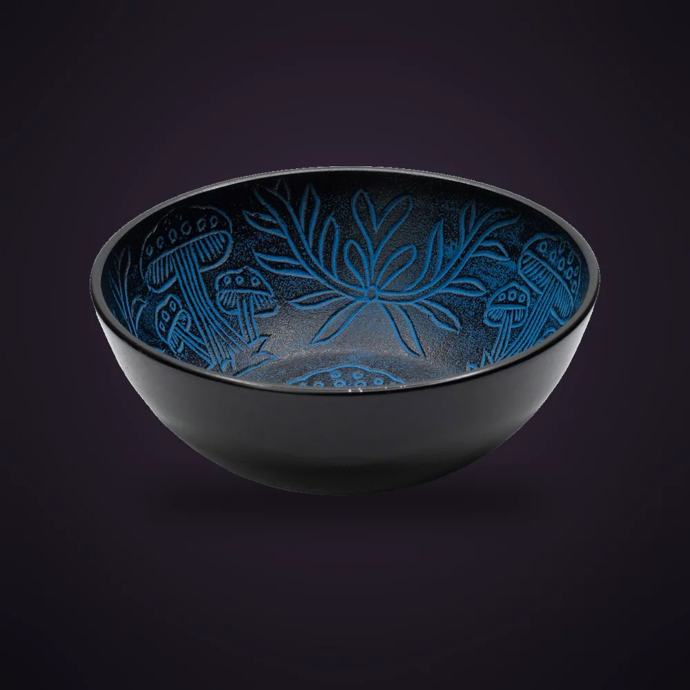 Aluminum Singing Bowl - Magic Mushroom - Blue (20cm)