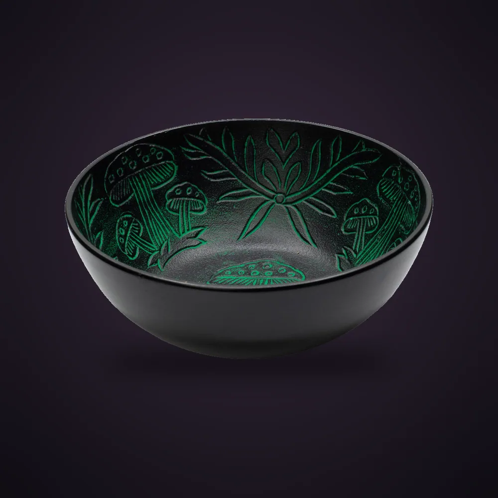 Aluminum Singing Bowl - Magic Mushroom - Green (20cm)