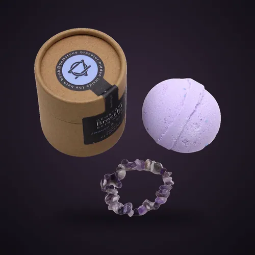 Amethyst Gem Bracelet Bath Bomb – Gemstone Bracelet Bath Bomb from Starseed UK