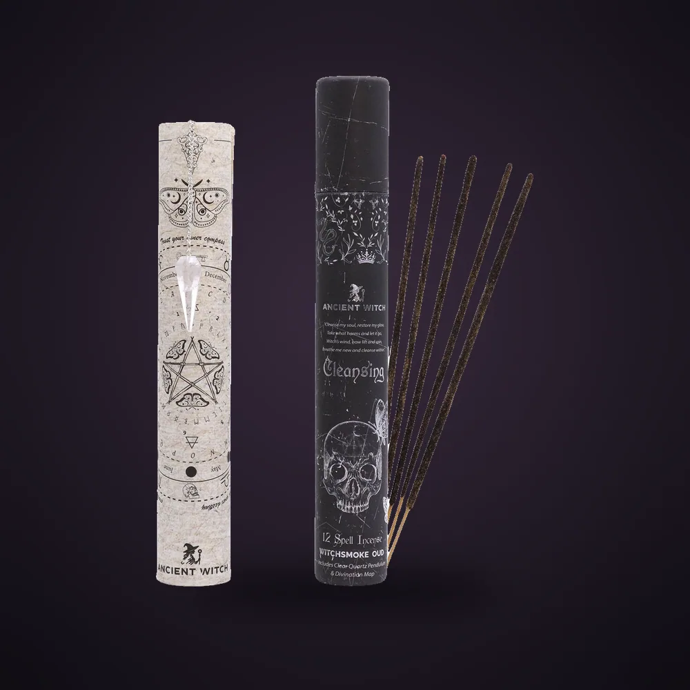 Ancient Witch Spell Incense - Cleansing - Rock Crystal Pendulum