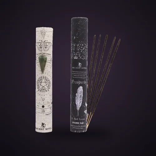 Ancient Witch Spell Incense - Prosperity - Aventurine Pendulum – Ancient Witch Spell Incense from Starseed UK