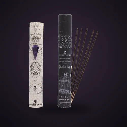 Ancient Witch Spell Incense - Seduction - Amethyst Pendulum – Ancient Witch Spell Incense from Starseed UK