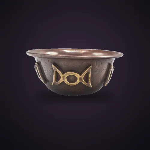 Antique Copper Ritual Bowl with Triple Moon 8x4cm – Ritual Bowls and Cauldrons from Starseed UK