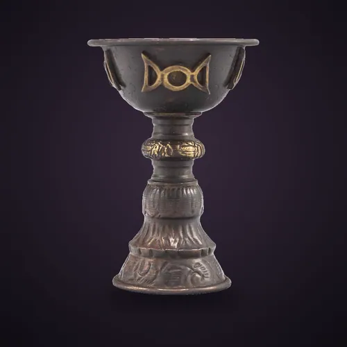 Antique Copper Ritual Goblet with Triple Moon 8x13cm – Ritual Bowls and Cauldrons from Starseed UK