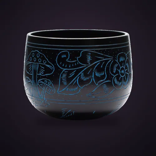 Cauldron Singing Bowl - Magic Mushroom - Blue (15cm) – Tibetan Singing Bowls from Starseed UK