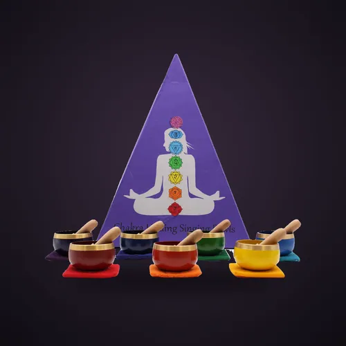 Chakra Pyramid Singing Bowl Gift Set – Tibetan Sing Bowls Sets from Starseed UK