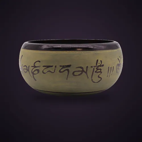 Earth Powder Singing Bowl - Mantra Five Buddha - 16cm – Tibetan Singing Bowls from Starseed UK