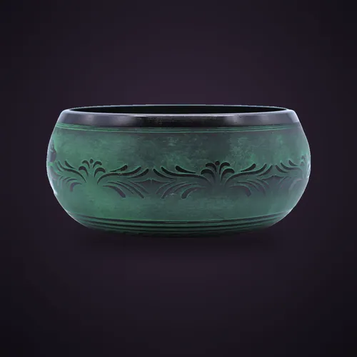 Extra Loud - Mushroom Singing Bowl - Moss Green (23x10.5cm, 1.3kg) – Tibetan Singing Bowls from Starseed UK