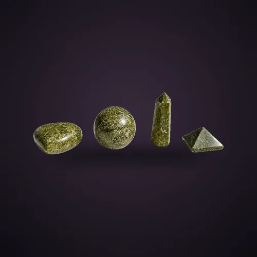 Four Gemstone Shapes - Epidote – Four Gemstone Shapes Sets from Starseed UK