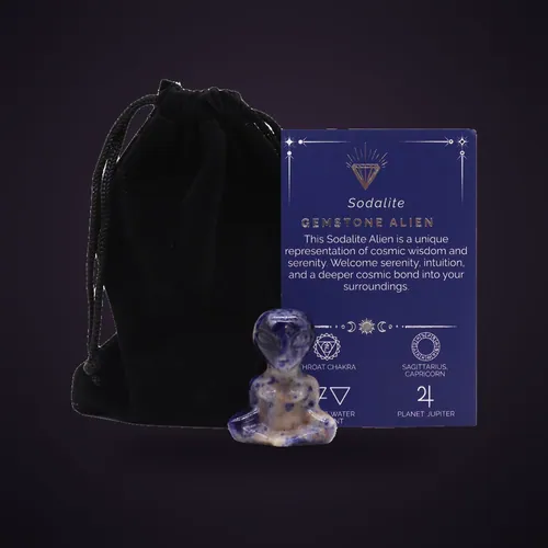 Gemstone Alien - Sodalite – Gemstone Figures from Starseed UK