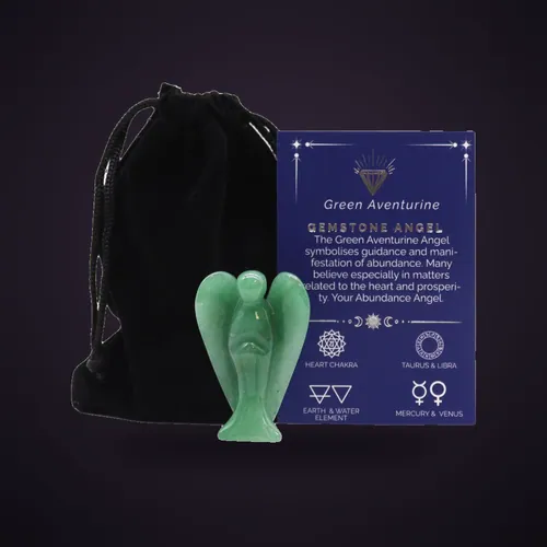 Gemstone Angel - Green Aventurine – Gemstone Figures from Starseed UK