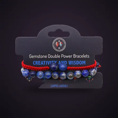 Gemstone Double Power Bracelets- Lapis Lazuli – Gemstone Double Power Bracelets from Starseed UK