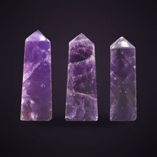Gemstone Obelisk Point approx 5cm - African Amethyst – Gemstone Obelisk Points from Starseed UK