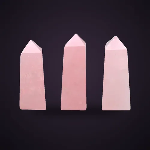 Gemstone Obelisk Point approx 5cm - Rose Quartz – Gemstone Obelisk Points from Starseed UK