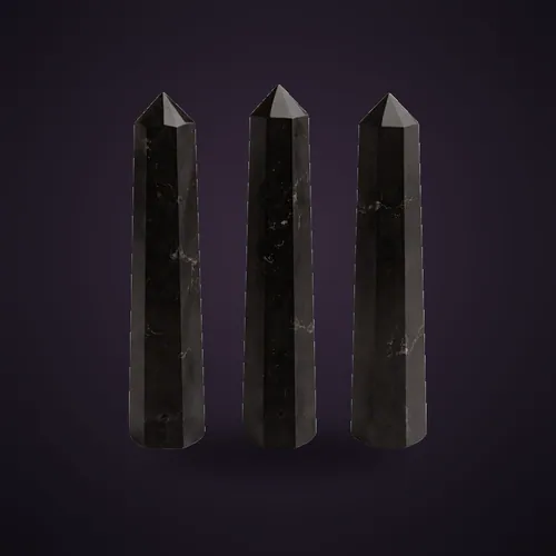 Gemstone Six Face Obelisk Point approx 11cm - Black Tourmaline – Gemstone Obelisk Points from Starseed UK