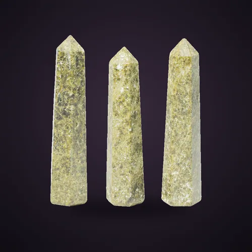 Gemstone Six Face Obelisk Point approx 11cm  - Epidote – Gemstone Obelisk Points from Starseed UK