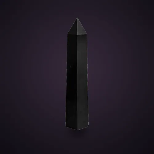 Gemstone Six Face Obelisk Point approx 17cm - Black Tourmaline – Gemstone Obelisk Points from Starseed UK