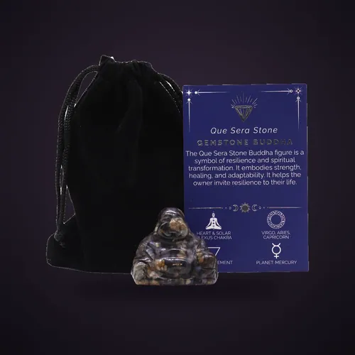 Gemstone Small Buddha - Que Sera Stone – Gemstone Figures from Starseed UK