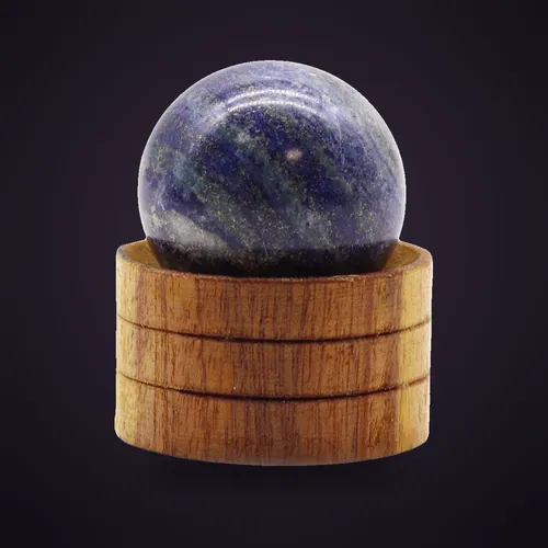 Gemstone Sphere 40mm - Afghan Lapis with Stand – Gemstone Crystal Spheres with Stand from Starseed UK