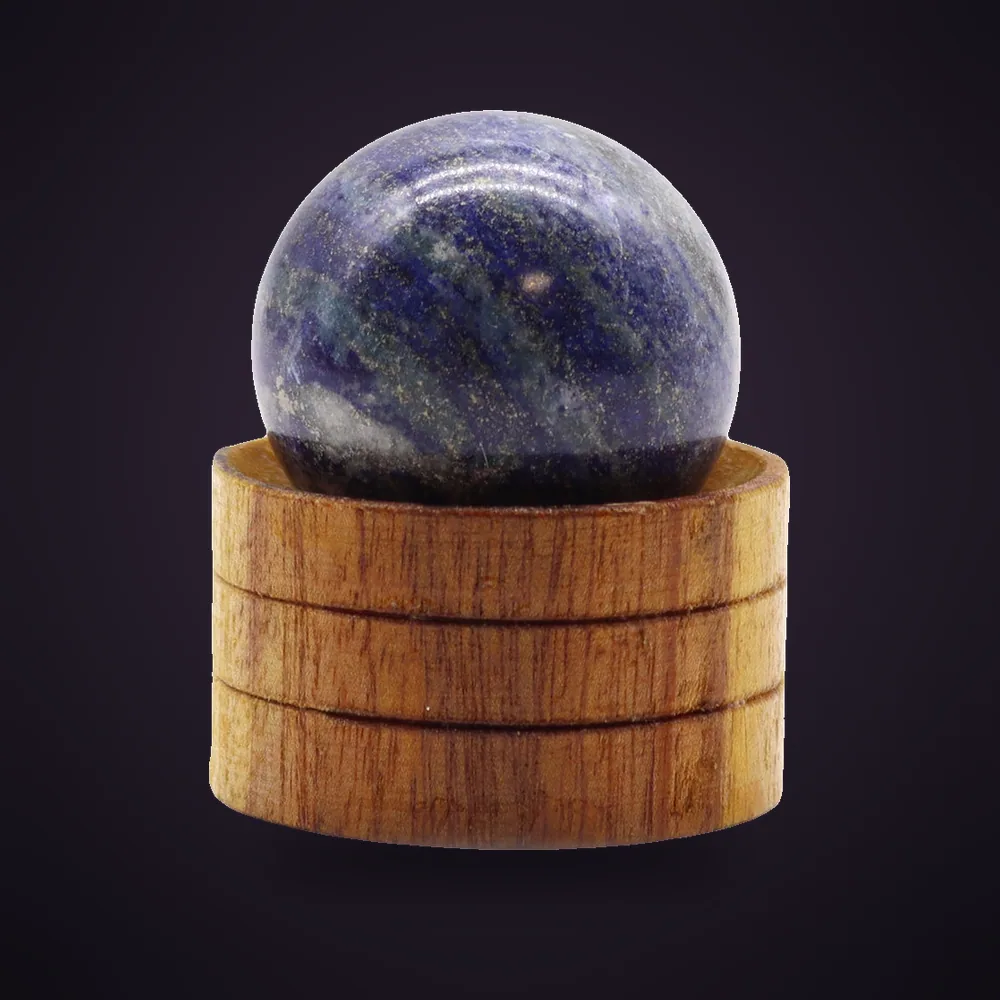 Gemstone Sphere 40mm - Afghan Lapis with Stand