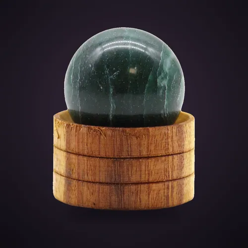 Gemstone Sphere 40mm - Indian Jade with Stand – Gemstone Crystal Spheres with Stand from Starseed UK