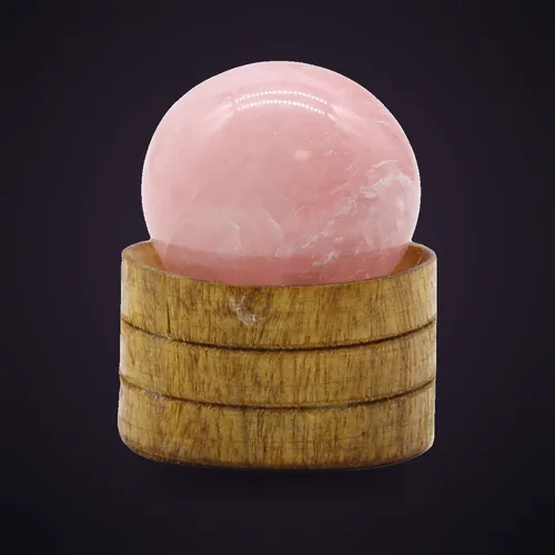 Gemstone Sphere 40mm - Rose Quartz with Stand – Gemstone Crystal Spheres with Stand from Starseed UK