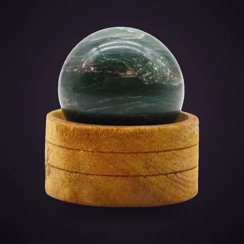 Gemstone Sphere 50mm - Indian Jade  with Stand – Gemstone Crystal Spheres with Stand from Starseed UK