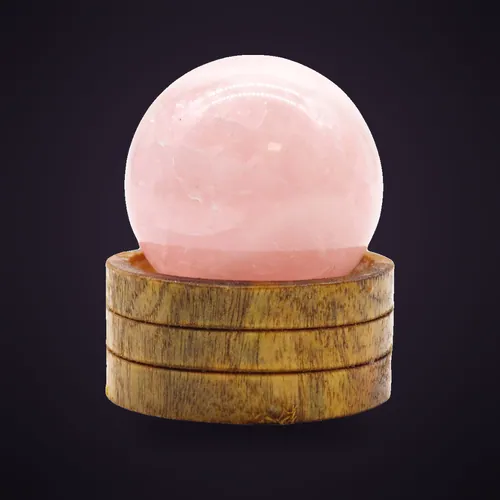 Gemstone Sphere 50mm - Rose Quartz with Stand – Gemstone Crystal Spheres with Stand from Starseed UK