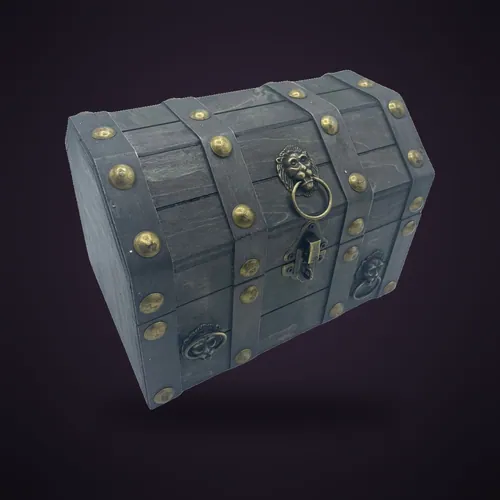 Large Treasure Chest - Grey – Vintage Style Boxes from Starseed UK