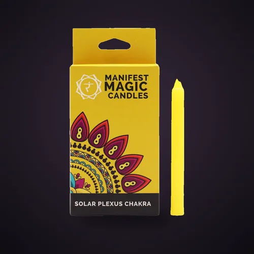 Manifest Magic Candles (pack of 12) - Yellow - Solar Plexus Chakra – Magic Candles for Manifestation from Starseed UK