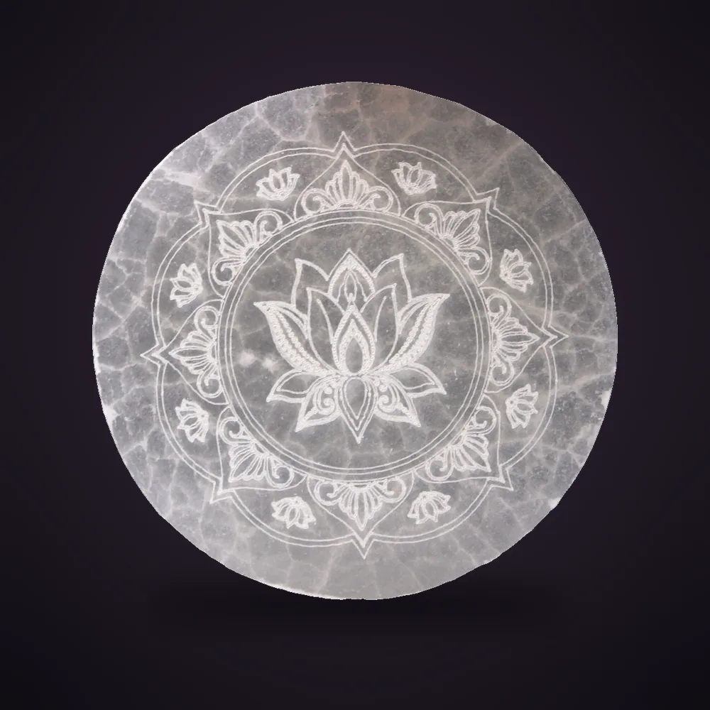 Medium Charging Plate 10cm - Lotus Mandala