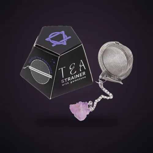 Raw Crystal Gemstone Tea Strainer - Amethyst Cluster – Raw Crystal Gemstone Tea Strainer from Starseed UK