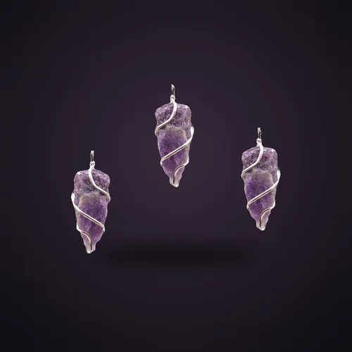 Raw Gemstone Pendulum - Amethyst – Special Gemstone Pendulums from Starseed UK