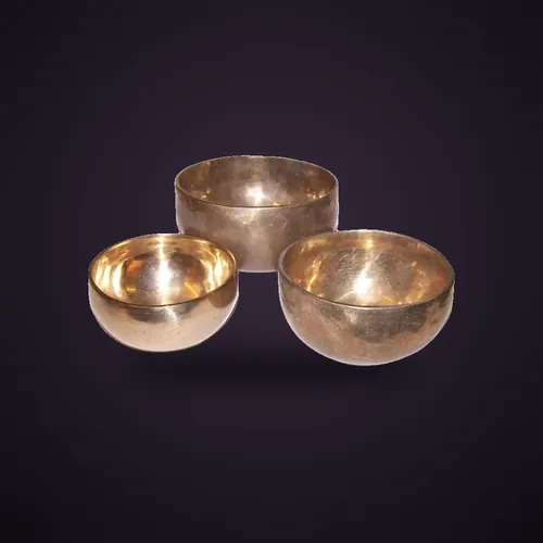 Set of 3 Handmade Brass Singing Bowls – Tibetan Singing Bowls from Starseed UK