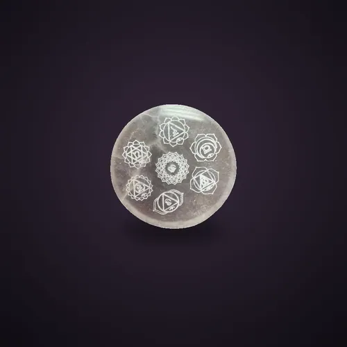 Small Charging Plate 8cm - Chakra Design – Selenite Plates from Starseed UK