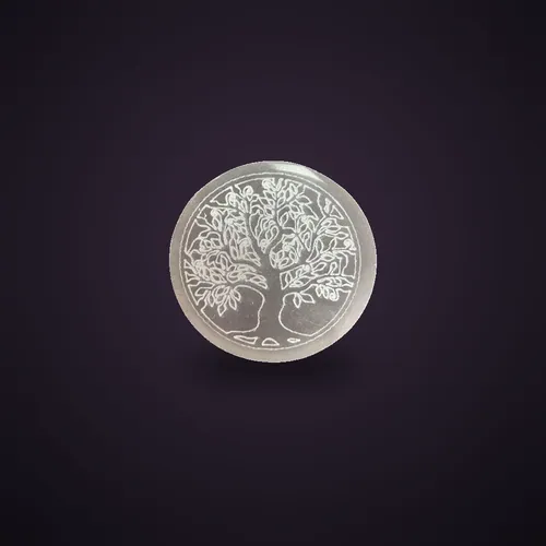 Small Charging Plate 8cm - Tree of Life – Selenite Plates from Starseed UK