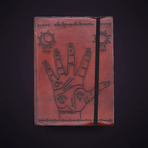 Small Notebook with strap - Palmistry – Vegetable Leather Notebooks from Starseed UK