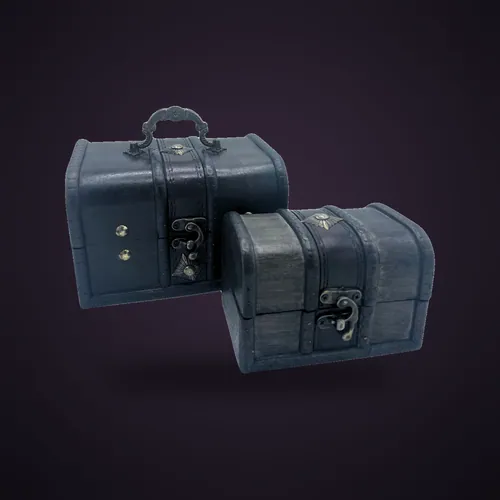 Treasure Chest - Set of 2 - Grey – Vintage Style Boxes from Starseed UK
